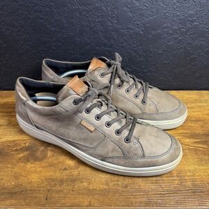 ECCO Soft 7 Mens Sneakers Brown Leather Lace Up Shoes Size 47 EU 13-13.5 US